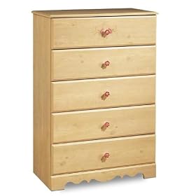 Lily Rose 5-Drawer Chest - Romantic Pine