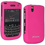 New Amzer Rubberized Hot Pink Snap Crystal Hard Case For Blackberry Tour 96 ....