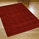Quality Modern Contemporary Visiona Blocks Rug Red