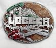 Logger Occupation Enamel Pewter Buckle
