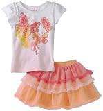 Flapdoodles Toddler Girls Butterfly Chiffon Skort Set