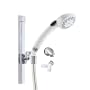 Alsons 1551PBDSBX Push Button Trickle/Full Spray Hand Shower with 24-Inch Glide Rail Unit, White/Chrome