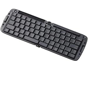 ELECOM 折りたたみBluetoothキーボード iPhone,iPad,iPod touch対応 英字配列 ブラック TK-FBP017EBK