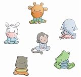 Dinico 0035238132 - Zoo Baby, Mini Wandfigurenset 18-teilig