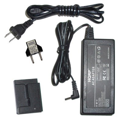 HQRP Kit AC Power Adapter and DC Coupler compatible with Canon ACK-DC50 / ACKDC50 fits PowerShot G10 / G-10, G11 / G-11, G12 / G-12, SX30IS / SX-30 IS Digital Camera plus Euro Plug Adapter