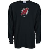 Reebok New Jersey Devils Black Faded Logo Long Sleeve Thermal T-shirt