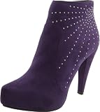 Gabriella Rocha Women's Kallie Ankle Boot, Purple Faux Suede,8 D US