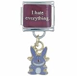 Pugster It's Happy Bunny I Hate Everything Animals Licensed Italian Charms Bracelet Link