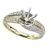 14K Two-Tone Gold Diamond Engagement Ring Semimount
