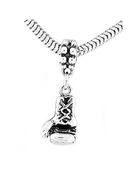 Sterling Silver Boxing Glove Dangle Bead Charm