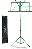 Portable Green Folding Sheet Music Stand with Carrying Bag