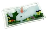 Peggy Karr Easter Bunny 10-Inch Rectangular Glass Tray