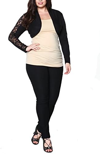 Amy Family Womens Long Sleeve Ruched Bolero Open Cardigan Plus Size