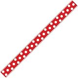 Barker Creek LL-937B All-Around Border - Red and White Dot Border