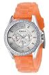 Fossil #ES2526 Women's Multi Function Glitz Orange Silicone Strap Watch