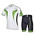 Baleaf Men's Short Sleeve Cycling Jersey 3D Padded Shorts Set