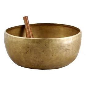 Tibetan Buddhist 8 Inch Hand-Hammered Singing Bowl with Striker