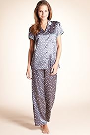 Per Una Revere Collar Satin Spotted Pyjamas