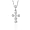 10k White Gold Diamond Cross Pendant (1/10 cttw, J-K Color, I2-I3 Clarity)