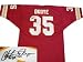 Christian Okoye Autographed/Hand Signed Custom Red Jersey