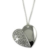 SilberDream - pendentif cl&eacute; USB 8GB coeur avec zircon y compris la cha&icirc;ne en argent - taille chaine 70cm- Pendentif Femme Argent 925/1000 - AV167