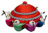 Traditional Chinese Silk Pin Cushion Sewing Box - Assorted Colors
