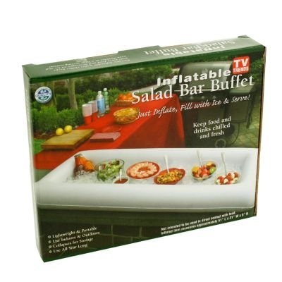 TV Trends 4450 Inflatable Salad Bar, White 51 x 21 x 5 Inch