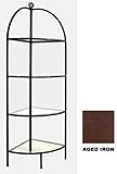 Corner Bakers Rack - 4 Shelf (Aged Iron) (71"h x 19"w x 19"d)