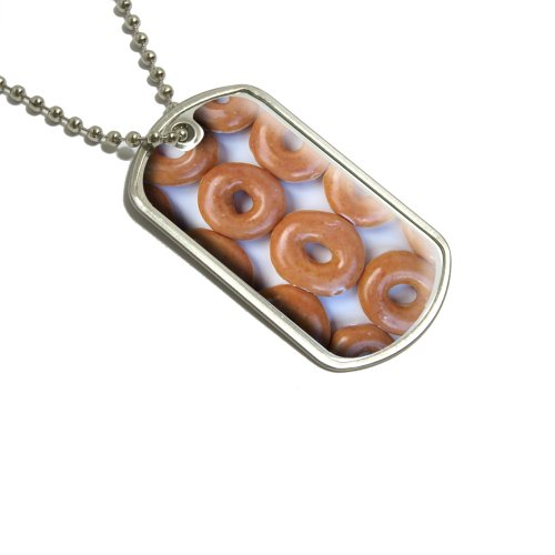 Glazed Donuts Military Dog Tag Keychain 
Glazed Donuts Military Dog Tag Keychain