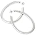ByJoy Elegant Sterling Silver Large Elongated Hoop Earrings with studs. DP0080
