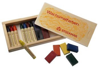 41SwCmHeLFL Stockmar Beeswax Crayons Mixed Set in Wooden Storage Case