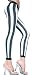 Black & White Stripe Leggings / Footless Tights