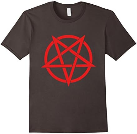 Men's Red Inverted Pentagram Tee Shirt Medium Asphalt