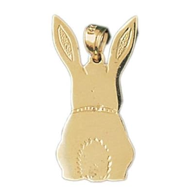 Cheap Girls Jewelry Dazzlers Solid 14k Gold Rabbit Charm Pendant Available in three colors from jewelsberry (weights: 2.6 grams only) For Sale
