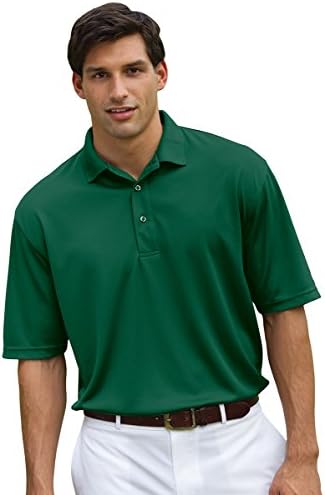 Whispering Pines Sportwear Men's Three Button Pique Polo Shirt, HUNTER GREEN, M