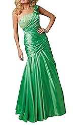 Mermaid One Shoulder Taffeta Beaded Evening Dress/Prom Dress 
