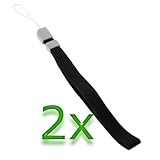 GTMax 2X Black Hand Wrist Straps for Nintendo Wii Remote Controller