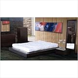Bundle-28 Zen Simple Platform Bedroom Set in Espresso Size: King
