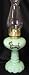 Jade Jadeite w/Scottie Dog - Oil Lamp - 17
