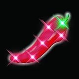 Chili Pepper Flashing Blinking Light Up Body Lights Pins (5-Pack)