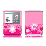 Retro Pink Flowers Design Protective Decal Skin Sticker for Apple iPod nano 3G (3rd Generation) 4GB/ 8GB Player
