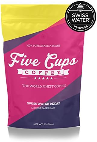 Swiss Water Decaf Whole Bean Arabica Coffee, Medium-Dark Roast, Direct Trade &amp; USDA Certified Organic, Microlot - The World's Finest Decaf Coffee Blend of Guatemala, Honduras &amp; Mexico - 1lb