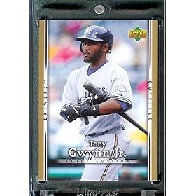 2007 Upper Deck First Edition Baseball Card #237 Tony Gwynn Jr. Milwaukee Brewers - Mint Condition - In Protective Display Case !