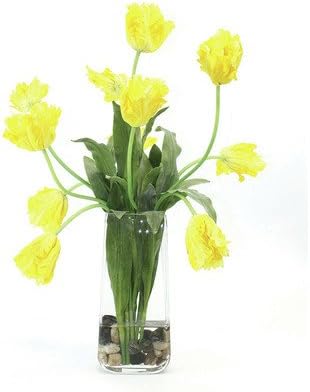 Tulips in Glass Vase