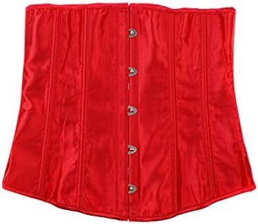 Jingtai Women's Corset Pure Waist Traning Top G-String Red XL