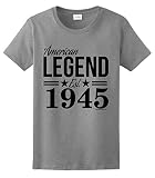 Birthday Gifts for All American Legend Est 1945 Ladies T-Shirt Large SpGry