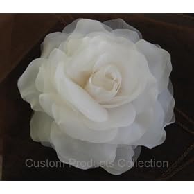 Ivory Silk Rose Wedding Bridal Hair Flower Clip, Brand New