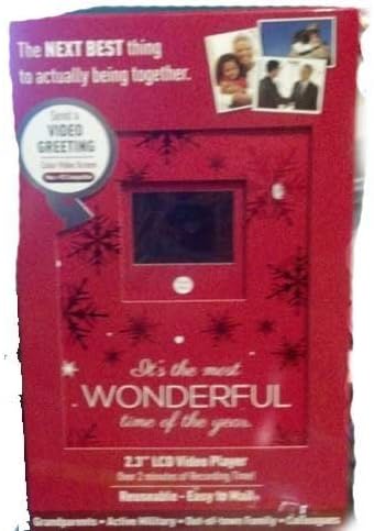 Christmas Holiday Video Greeting Card - 2.3" LCD Video Player - 2 Minutes of Recording Time by GIFT CARD Impressions, LLC
