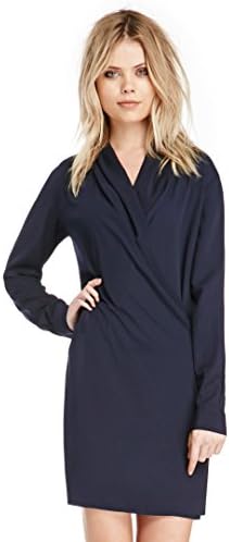 DAILYLOOK Women's, DAILYLOOK Charlotte Wrap Dress, navy, S