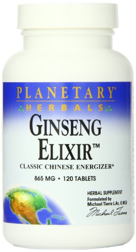 Planetary Herbals Ginseng Elixir Tablets, 120 Count